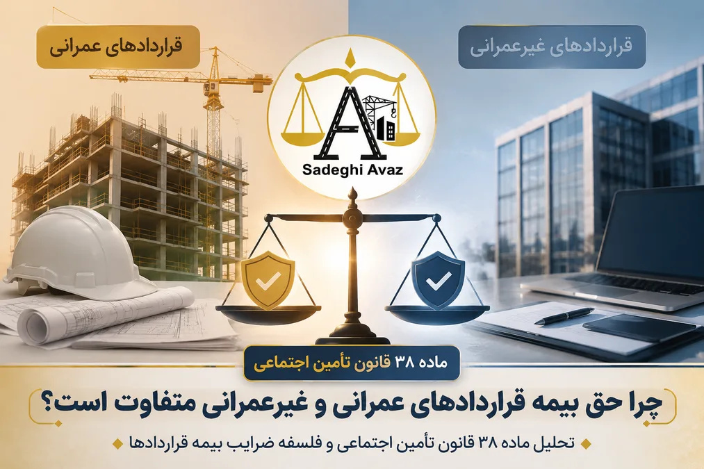 صویر شاخص تفاوت حق بیمه قراردادهای عمرانی و غیرعمرانی و مقایسه نحوه محاسبه و اعمال ضرایب بیمه بر اساس ماده ۳۸ قانون تأمین اجتماعی