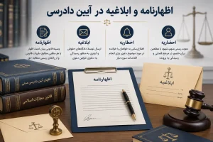 تصویر مرتبط با تفاوت اظهارنامه، ابلاغیه، اخطاریه و احضاریه در دعاوی حقوقی و کیفری